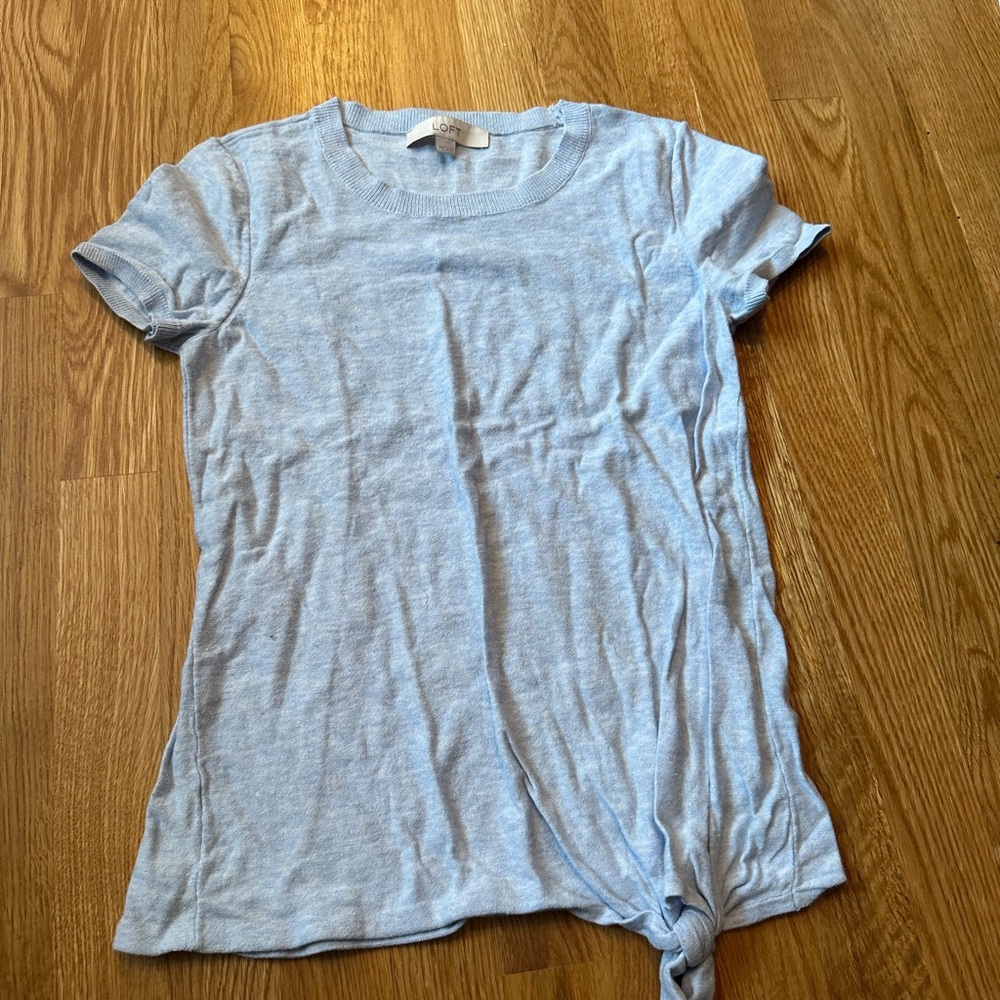 LOFT Sky Blue Knit Top